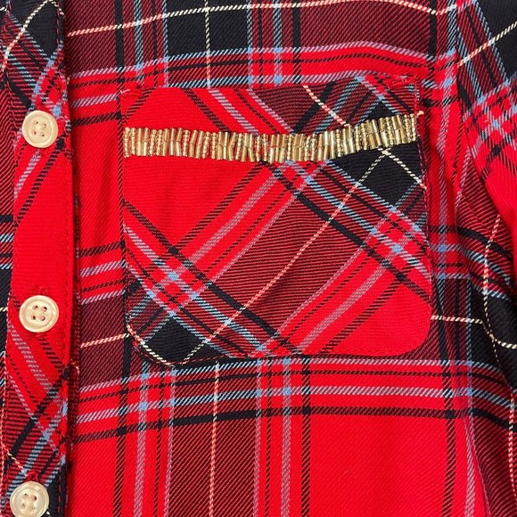 Girls Pretty in Plaid Button Up Shirt 2-Piece Set - Picture 3 of 8